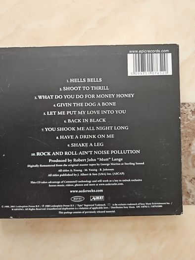 Acdc  Cd  - Back In Black