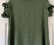 Size 12 Khaki Green Top , Made In Italy