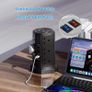 Tower Extension Lead with USB Slots 1.8M and 18W USB C Fast Charger, (13A 3250W) 5 USB Ports and 12 Way Extension Tower, Surge Protection Extension Lead with Switch, Extension Cable for Home, Office Image 5