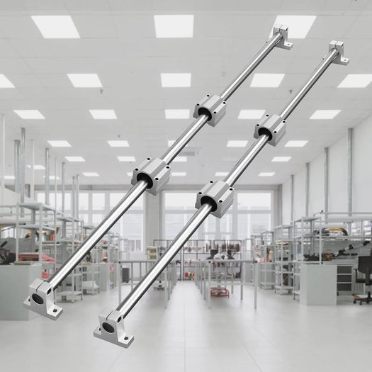 Linear Guide Rail Set, SFC16 1000mm, 2 PCS 39.4 in/1000 mm SFC16 Guide Rails 4 PCS SC16 Slide Blocks 4 PCS Rail Supports, Linear Rails and Bearings Kit for Automated Machines CNC DIY Project