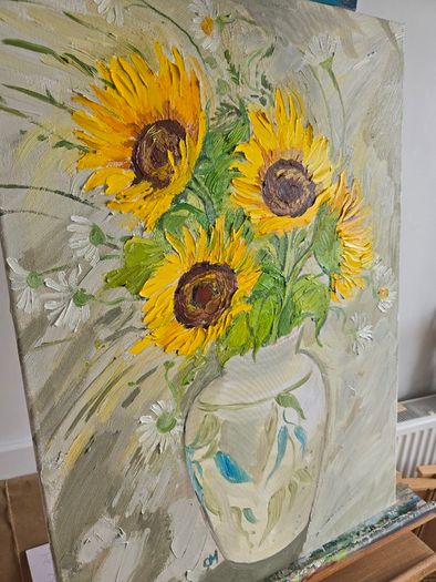 Oil painting "sunflowers"