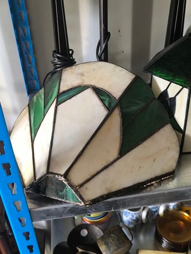 Stained glass shades and lamps