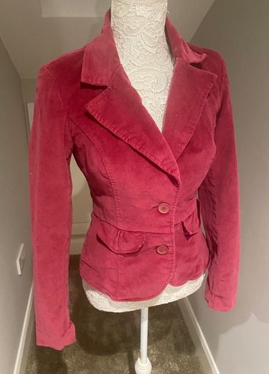 jacket pink cord like velvet