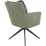 Cremona Swivel Armchair Light Grey Chenille 360 Image 10