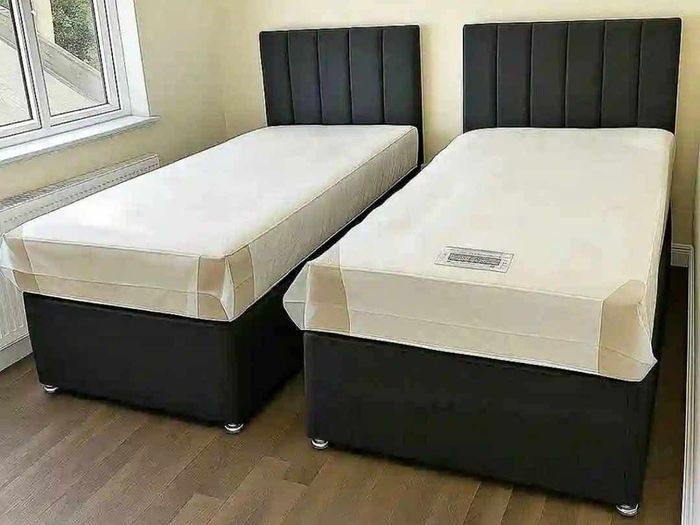 Single Divan Bed And Mattress With Headboard