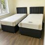 Single Divan Bed And Mattress With Headboard Image 2