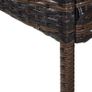 4-Piece Outdoor Rattan Patio Set with Glass Coffee Table  Brown Image 4