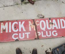 enamel sign Mick McQuaid