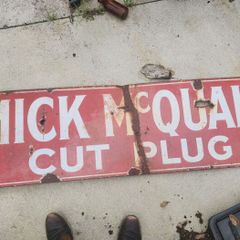 enamel sign Mick McQuaid