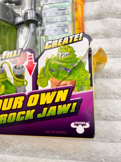 Heroes of Goo Jit Zu Hero Creator Rockjaw Mix Fill Create Your Own Action Figure Damaged Box Please see photos