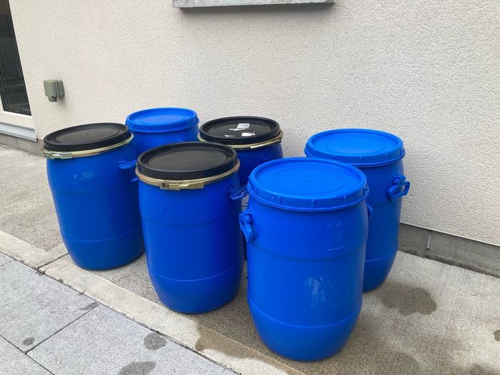Blue barrel- blue drums