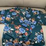 Green Floral Wrap Blouse Image 3