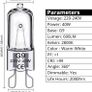 G9 Halogen Light Bulbs 40W, No Flickering, Dimmable, 600lm, 2800K, G9 Capsule Bulb, Warm White, 10 Pack Image 2