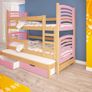 Triple trundle bunk bed OLI  Real pine wood made Free mattresses and Delivery Image 5