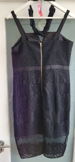 NEW LOOK black layered lace dress Sz 14UK - Bnwt Rrp 49.99