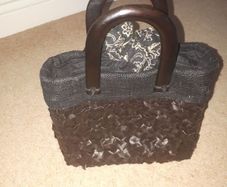 Small Woven Black Handbag