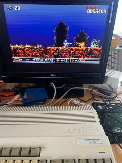 Amiga 500 Plus + Gotek USB + Recap Done + Power supply + Joystick + Original Mouse