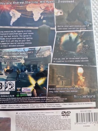Cold Winter  PlayStation2 Ps2 Games Original