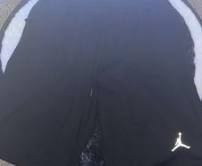 Air Jordan AJ Brooklyn Fleece Shorts Small Refecltive Black