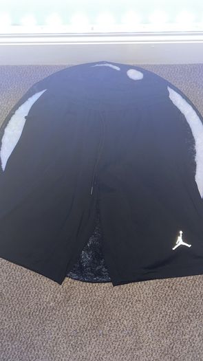Air Jordan AJ Brooklyn Fleece Shorts Small Refecltive Black