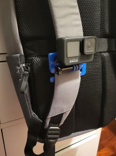 Action camera GoPro backpack strap mount