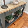 Reworked console table with oak top Image 2