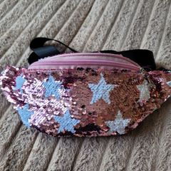 Pink Star Sequin Waist Bag