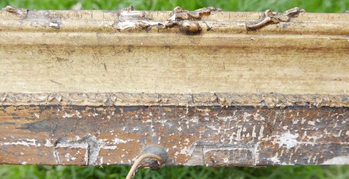 Antique Stunning 19th Century Ornate Gilt Gesso Box Frame Heavy Old Frame 12" x 11,5"