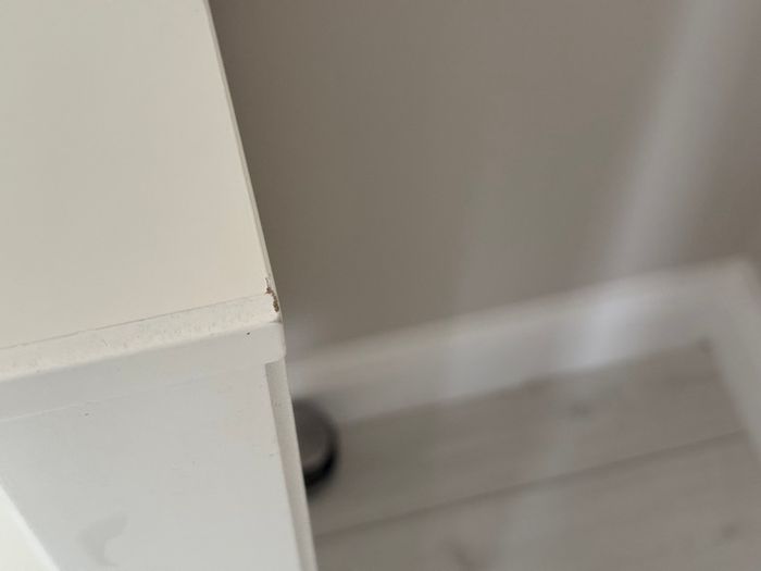 White/ cream ikea Bookcase with ticking backing