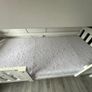 White Wooden Kids Bunk Bed 190x90 Mattresses Included Image 3