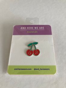 Happy/Sad Cherries Enamel Pin - Brand New in Package