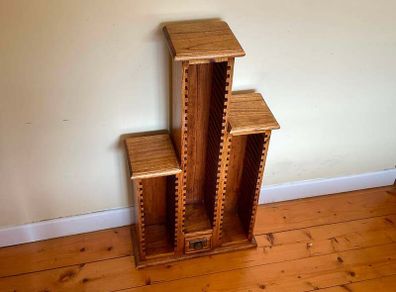 Solid Wooden Freestanding CD Storage Tower