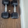 2 sets of used hexagonal dumbbells Image 9