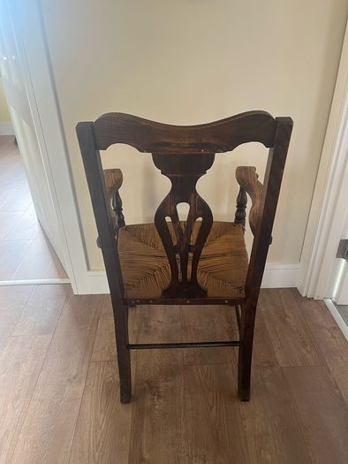 Antique Irish Provincial Elm Arm Chair