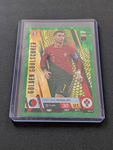 Cristiano Ronaldo Golden Goalscorer Green Emerald Parallel Topps Match Attax Uefa Euro 2024