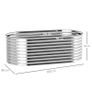 Raised garden bed, rust-resistant galvanized steel 160 x 80 x 56 cm silver Image 4
