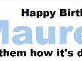 Birthday/special event plates number plates
