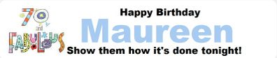 Birthday/special event plates number plates