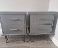 Grey bedside tables / lockers x2 (High quality)