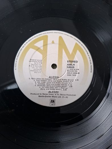 Alessi Vinyl LP From 1976
