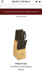 Prestige 15 Piece Knife Block