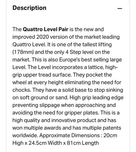 levelling ramps