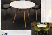 10 X Round White Office Breakout Tables - Grade A