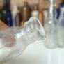 473 - Set of 6 Vintage Clear Glass Cork Screw Top Collectible Decorative Bottles Image 10