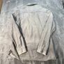 AllSaints Large Grey Distressed Denim Shirt Over Shirt - Cowboy Western Size L Image 10
