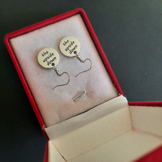 Stranger Things "The Upside Down" Silver Tone Earrings