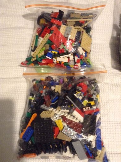 Lego bricks and parts