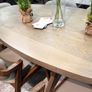 200cm Oval Scandinavian Oak dining table, Like New Image 4