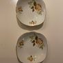 Pair of little Vintage China cmeilow  floral dishes Image 5