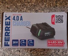 New Aldi Ferrex 20V 40V Activ energy charger. House clearance sale unwanted stuff gift car boot sale.
